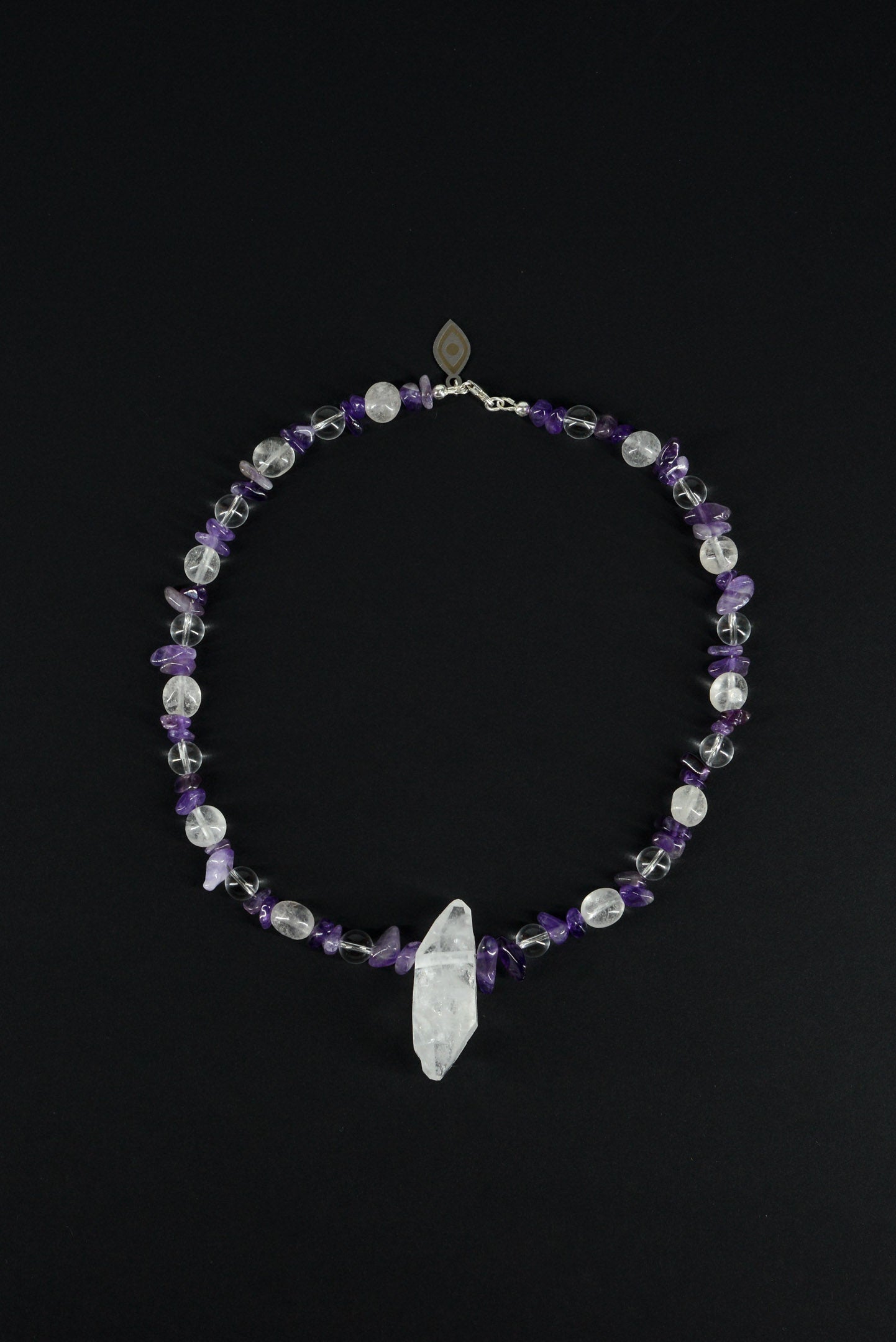 CHAIN 09: Amethyst, Bergkristall & großer Doppelender-Kristall