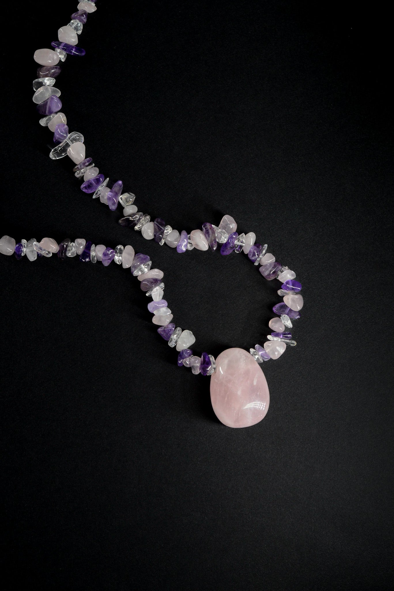 CHAIN 13: Bergkristall, Amethyst & Rosenquarz
